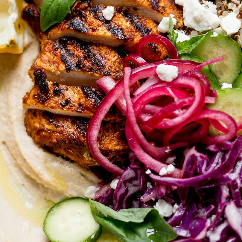 Chicken Shawarma Hummus Bowl