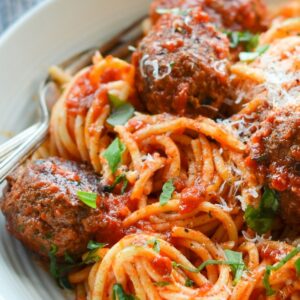 Spaghetti Meatballs Spaghetti with Meatballs and Vegetable-Packed Sauce