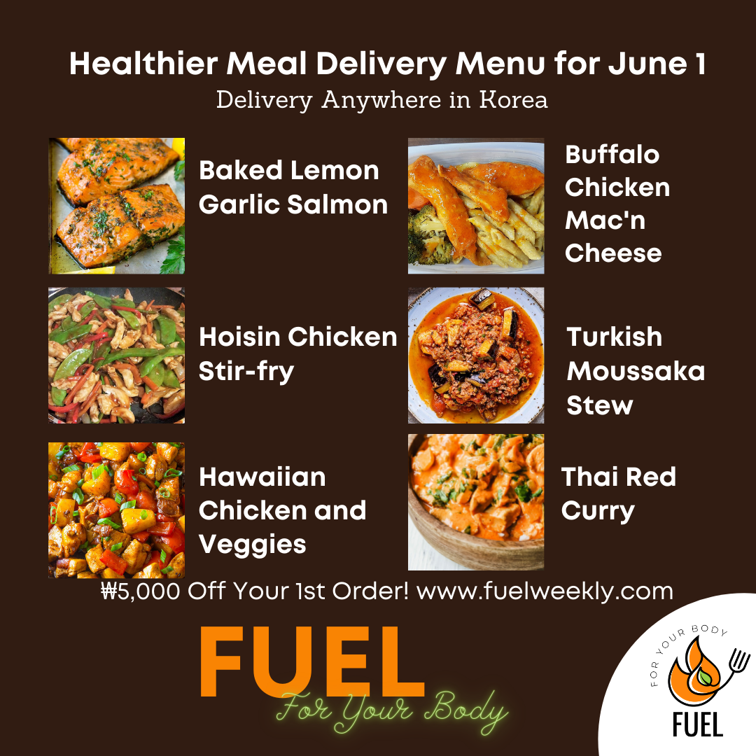 FUEL Meal delivery service in Korea menu June 1st