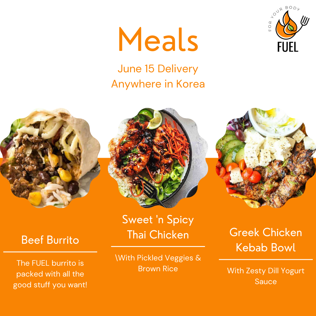 FUEL Meal delivery service in Korea menu June 15