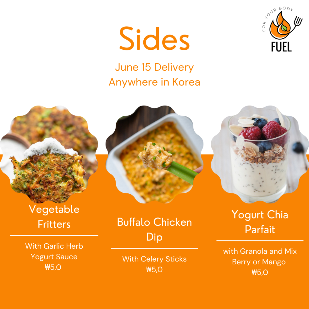 FUEL Meal delivery service in Korea menu June 15 sides