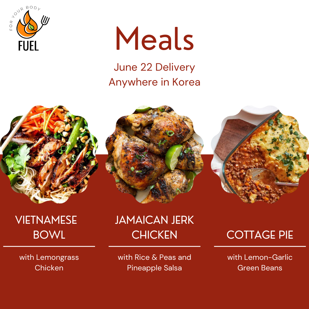FUEL Meal delivery service in Korea menu June 22