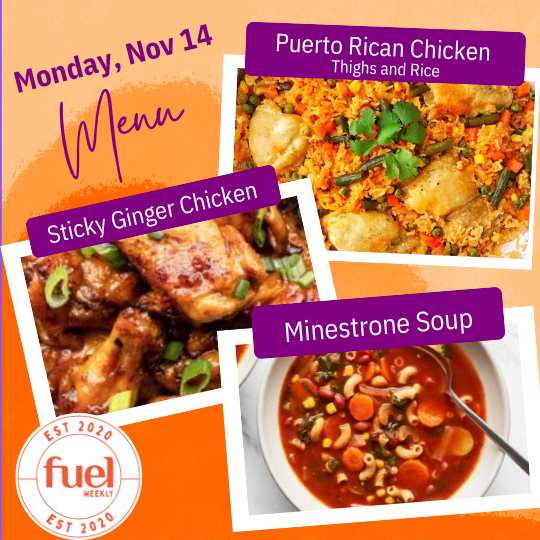 Fuel Weekly healthy meal delivery in Korea menu 2 Nov 14