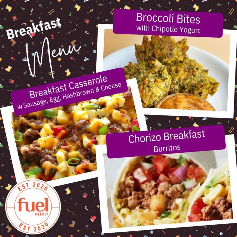 FUEL WEEKLY breakfast delivery in Korea menu Jan 2