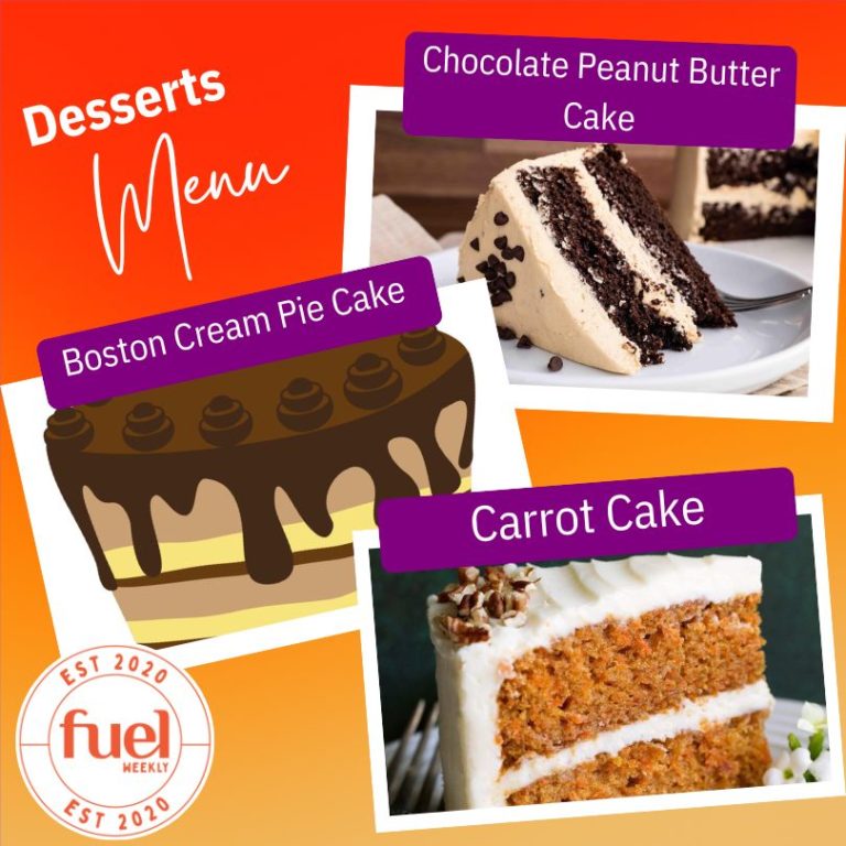 Meal prep delivery menu Desserts Korea Feb 20