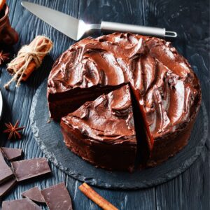 Vegan Chocolate Cake with Peanut Butter Frosting FUEL Weekly meal delivery in Korea