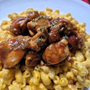 BBQ Chicken Mac n cheese opti FUEL Weekly Mac n cheese with BBQ chicken for delivery in Korea