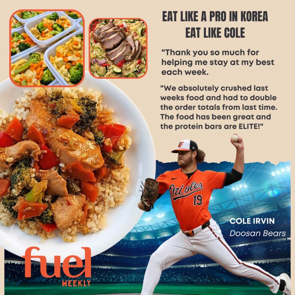 Food Delivery in Korea FUEL Weekly Athlete baseball 