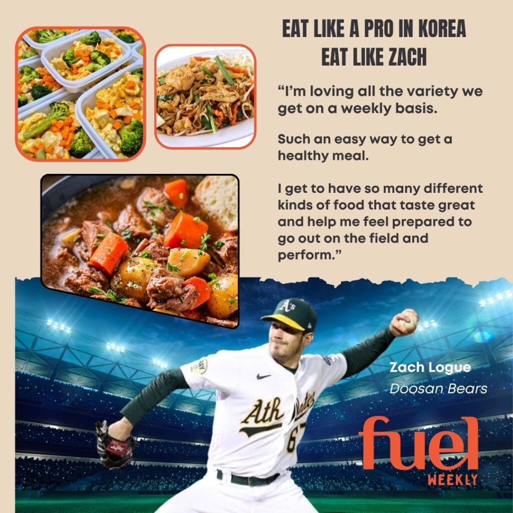 FUEL Weekly food delivery in Korea athlete 